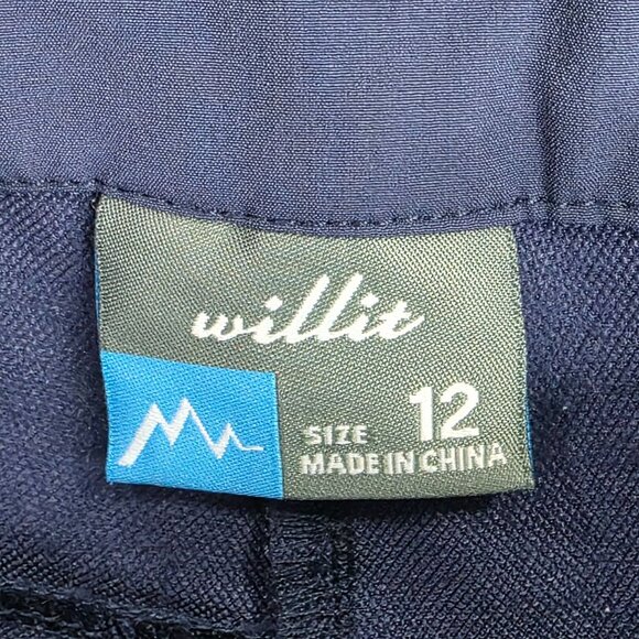 Womens Willit Blue Athletic Shorts 5" Inseam Outdoor Hiking Nylon Stretch 12 - Picture 3 of 11